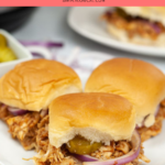 instant pot bbq chicken sliders pin