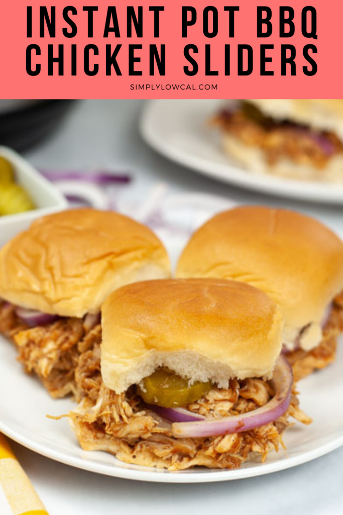 instant pot bbq chicken sliders pin