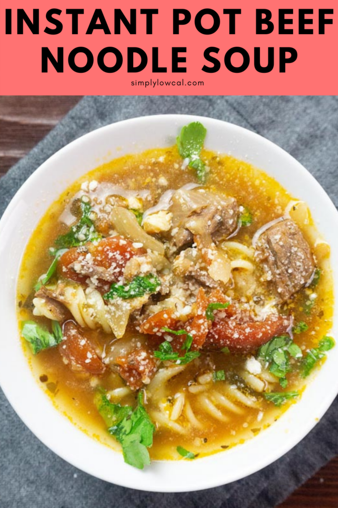 Instant Pot Beef Noodle Soup pin