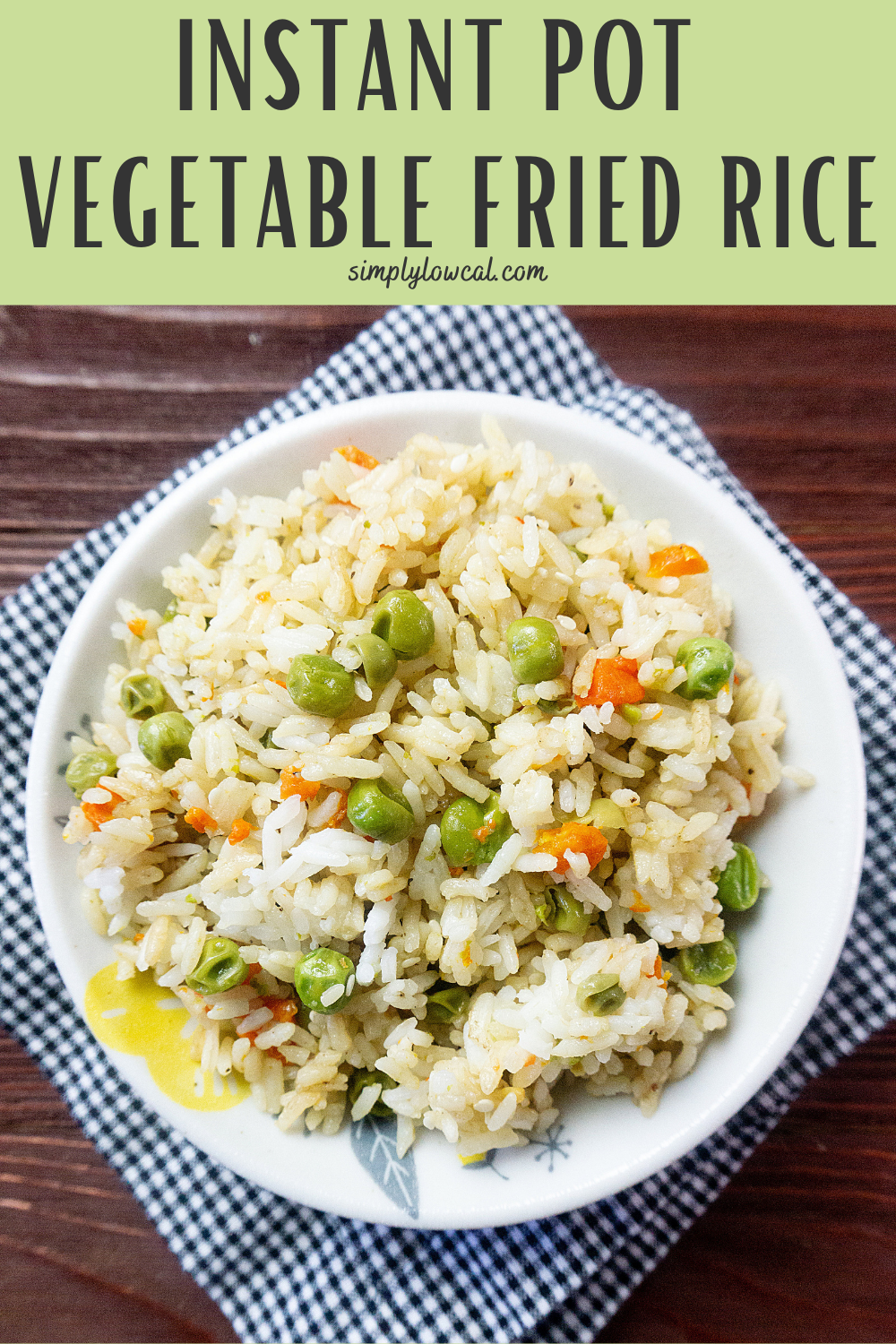 Instant Pot Vegetable Fried Rice - Simply Low Cal