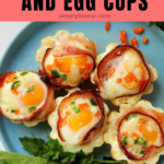 air fryer bacon and egg cups pin