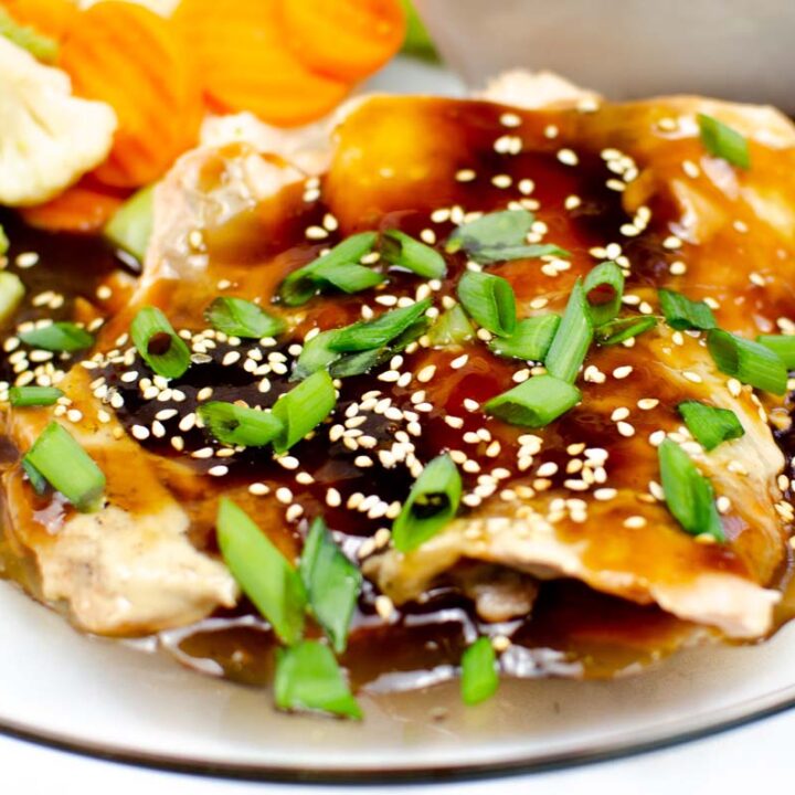 instant post salmon with glaze.