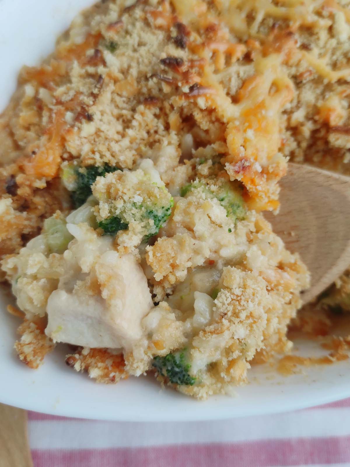 cheesy chicken broccoli bake.