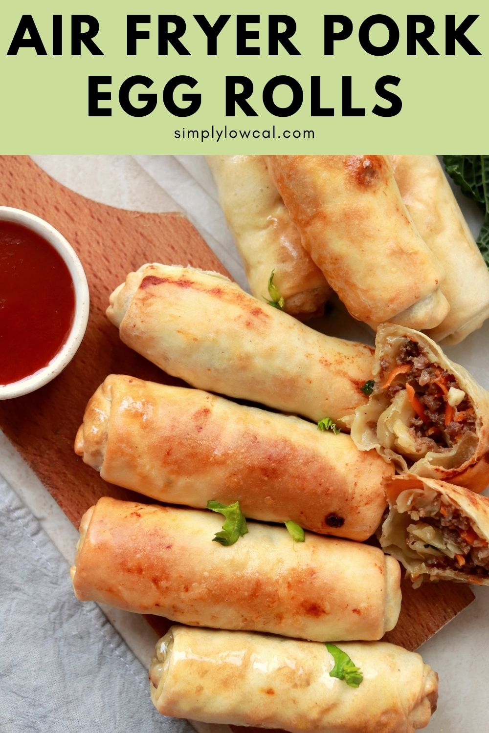 Air Fryer Pork Egg Rolls Simply Low Cal