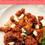 air fryer buffalo cauliflower bites pin.