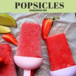 fresh strawberry popsicles pin.