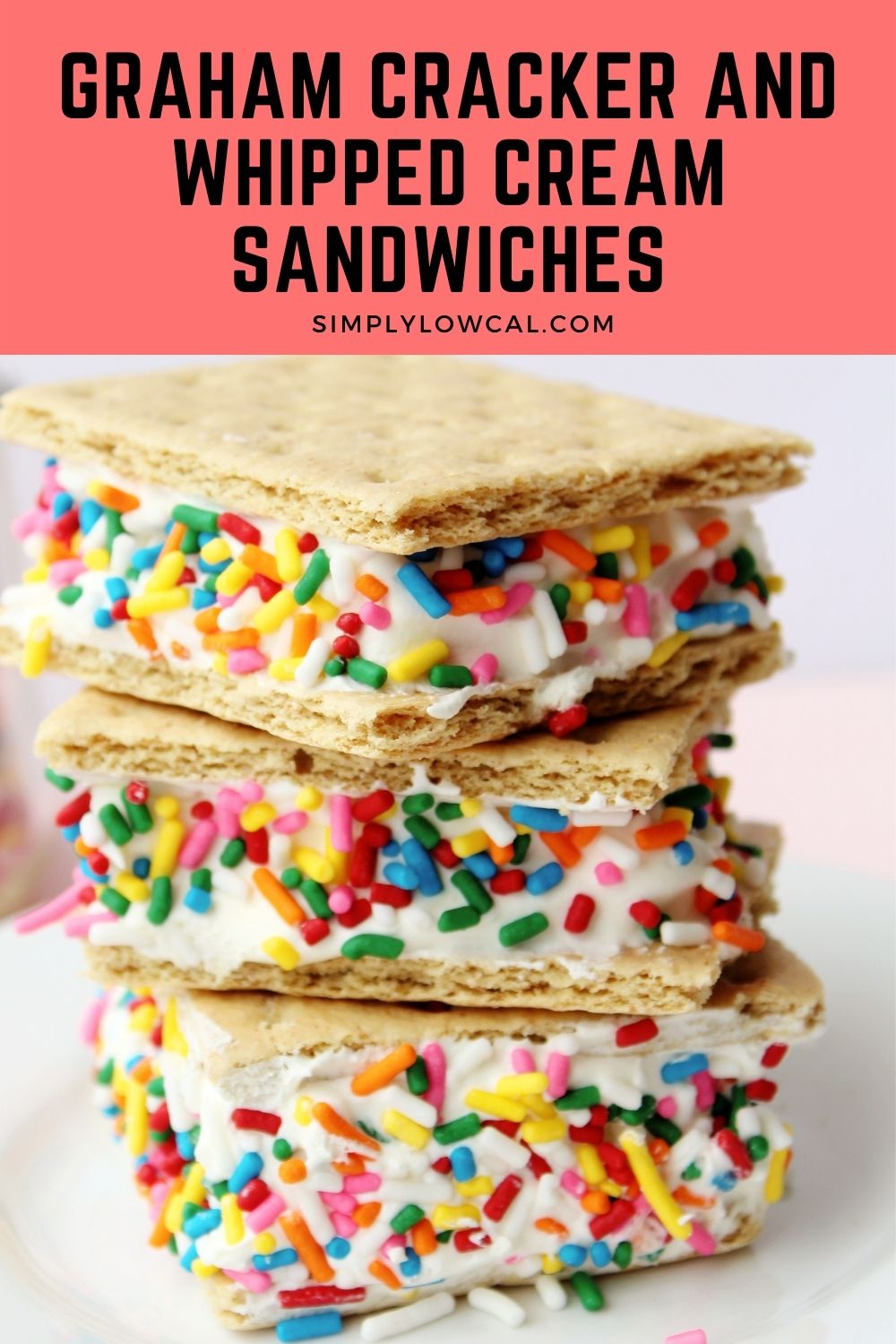 Graham Cracker & Whipped Cream Sandwiches Simply Low Cal