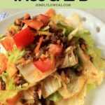 low calorie taco salad pin.