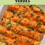 easy chicken enchiladas verdes pin.