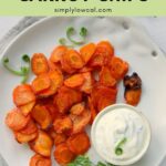 air fryer carrot chips pin.