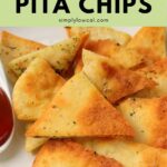 air fryer pita chips pin.