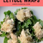 chicken caesar lettuce wrap pin.