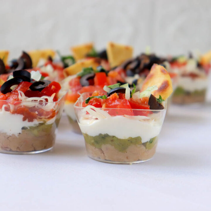 side view of taco cups.