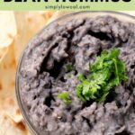 spicy black bean hummus pin.