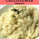 garlic and herb mashed cauliflower pin.