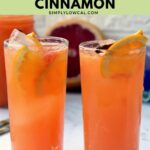 sparkling citrus punch with cinnamon pin.