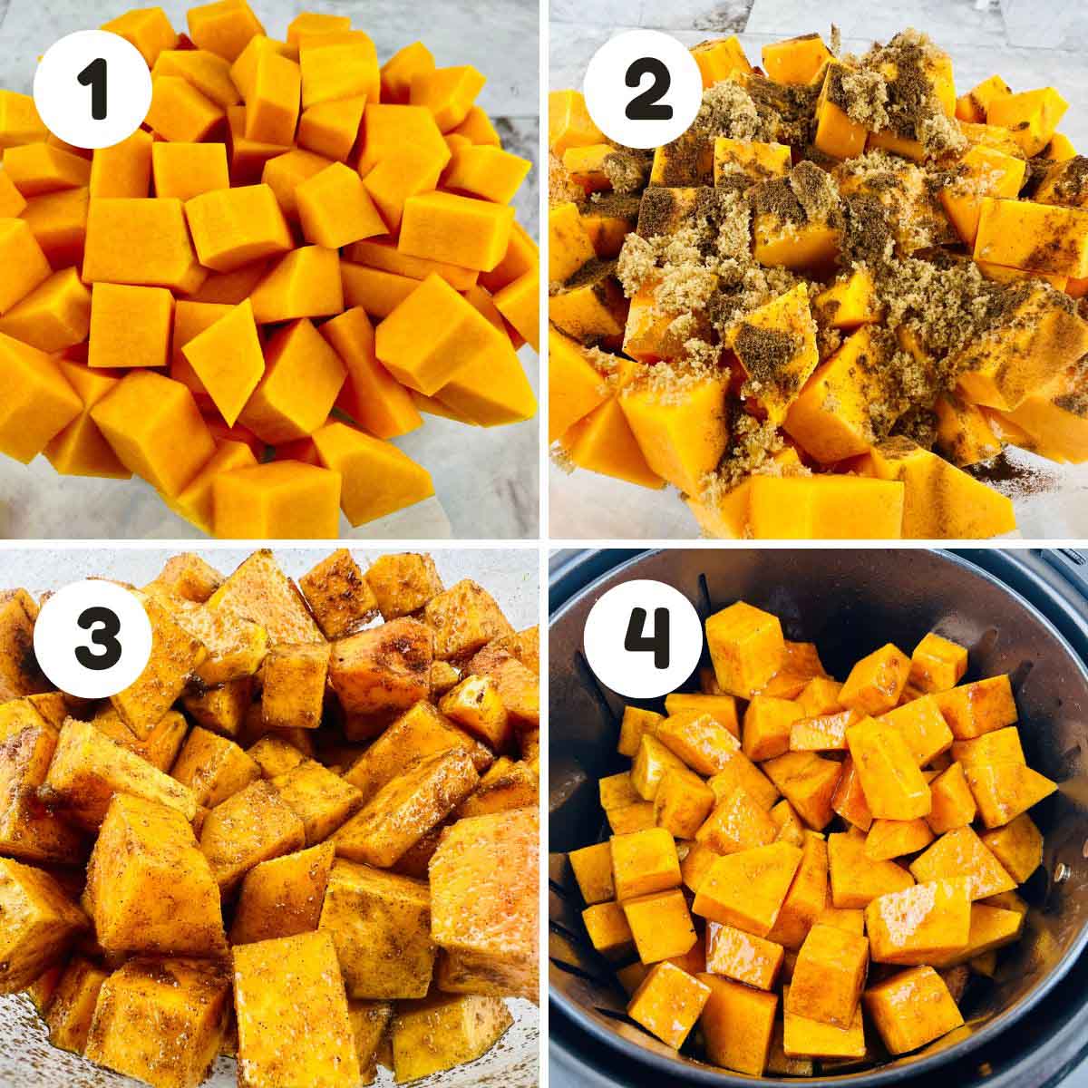 Steps to make the squash.