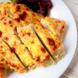 Thumbnail of air fryer parmesan crusted chicken breast.