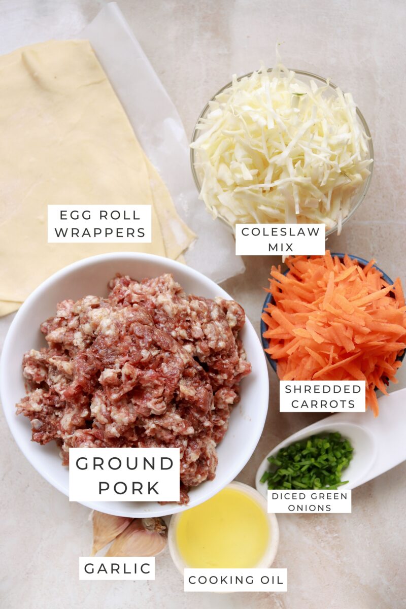 Air Fryer Pork Egg Rolls - Simply Low Cal