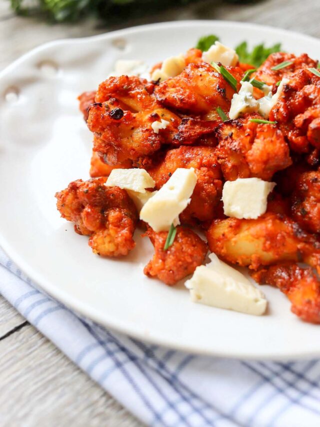 Air Fryer Buffalo Cauliflower Bites Story Simply Low Cal