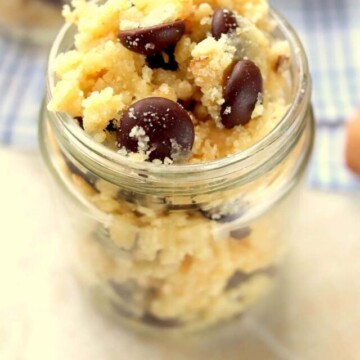 cookie dough in a jar.
