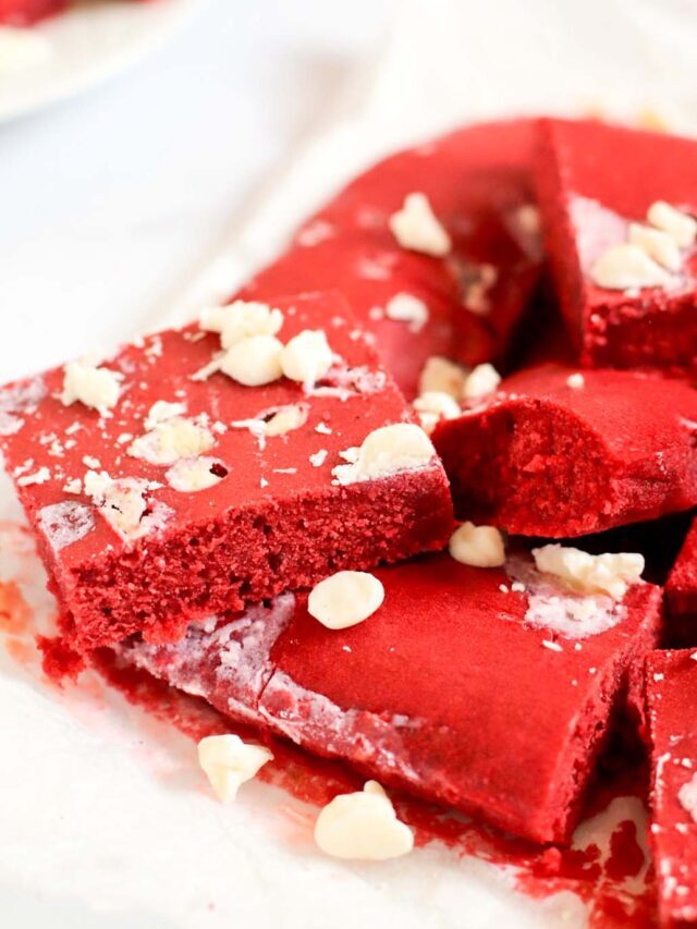 Red Velvet Cookie Bars Using Cake Mix Story