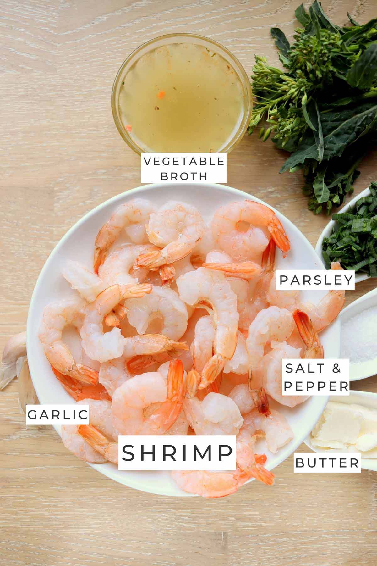 shrimp scampi labeled ingredients.