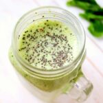 green protein smoothie with protein powder thumbnail picture.