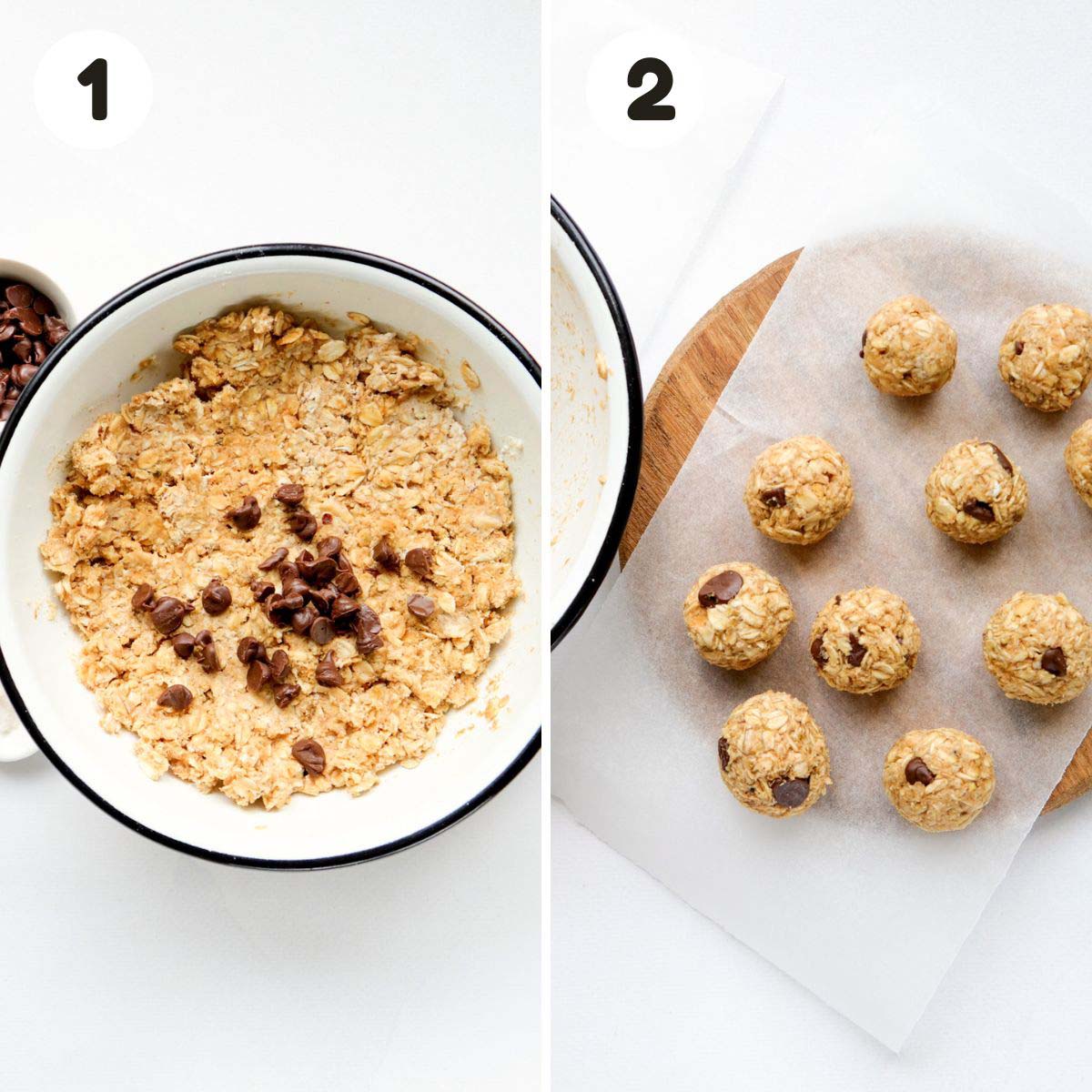 Steps to make the energy balls.