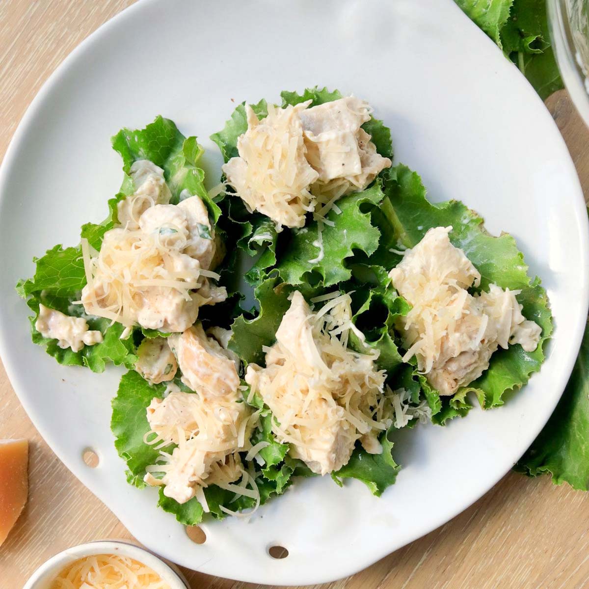 chicken caesar lettuce wraps thumbnail picture.