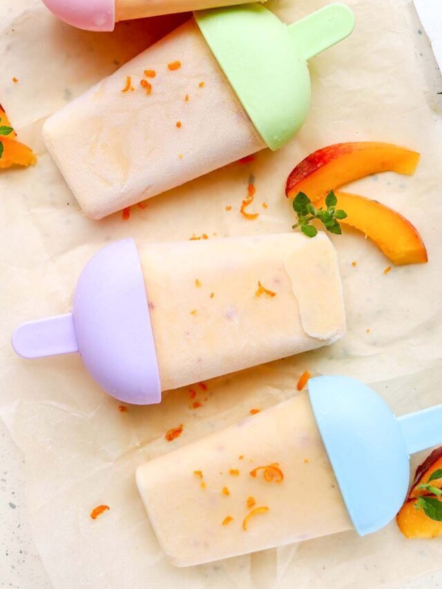 Healthy Peach Popsicles Story