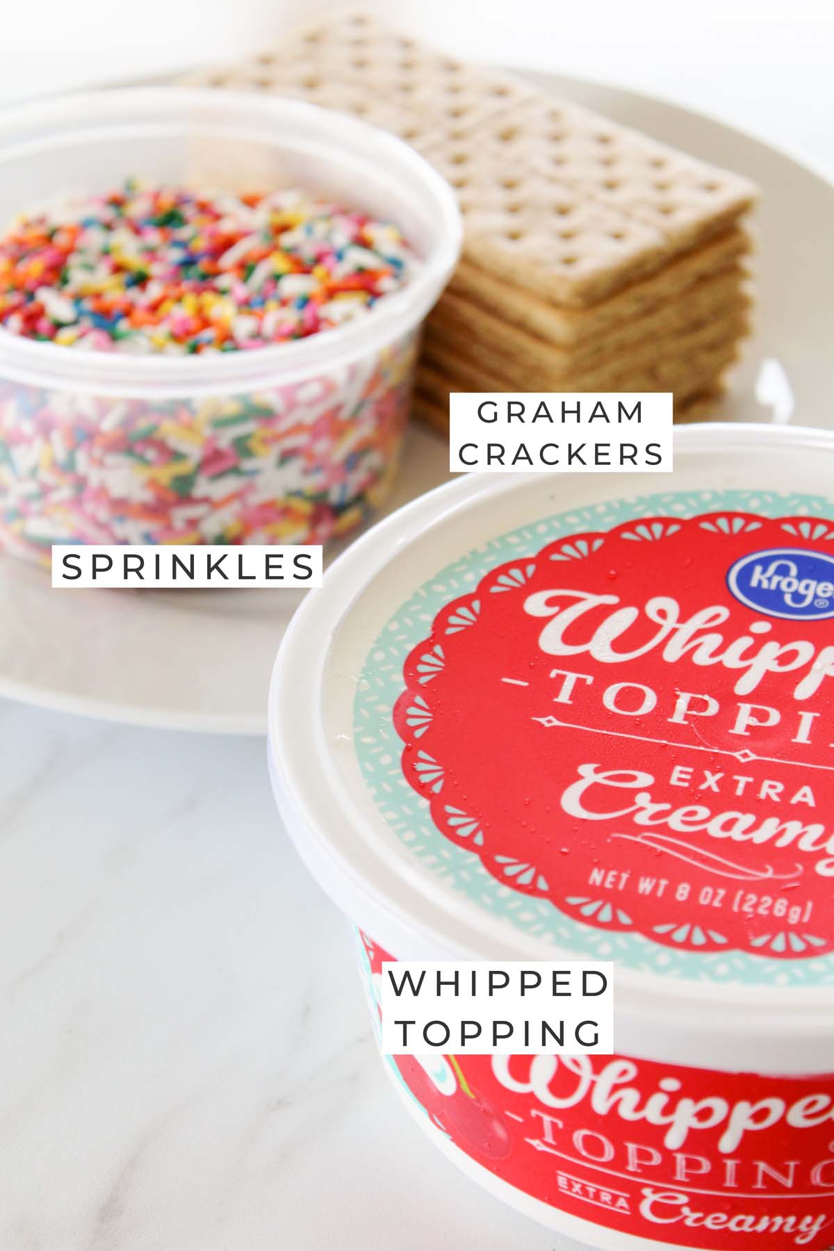 whipped topping sandwich labeled ingredients.