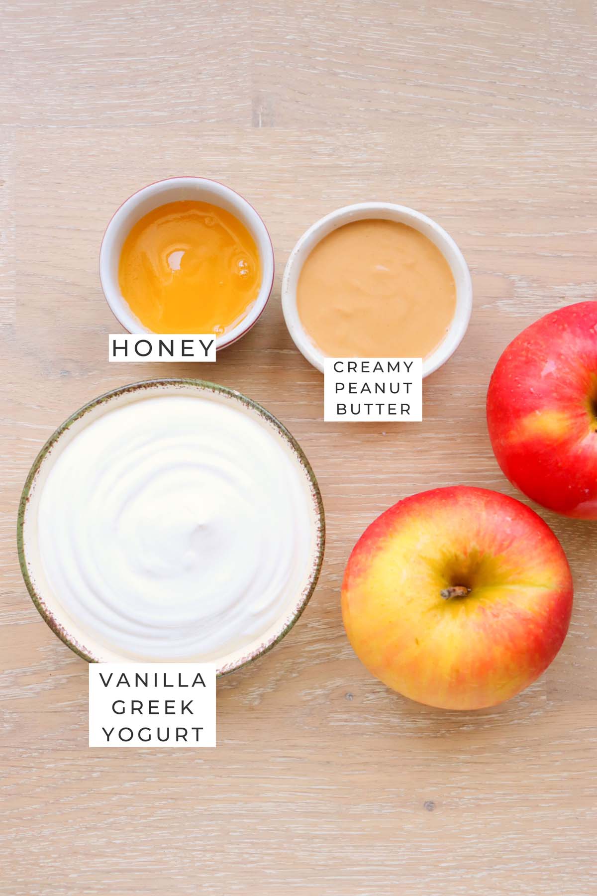 greek yogurt peanut butter dip labeled ingredients.