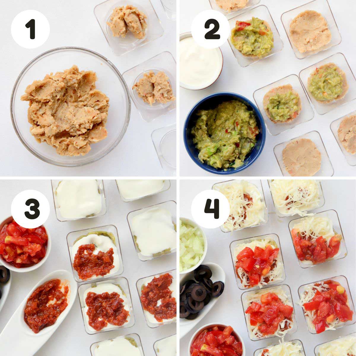 Steps to make the taco cups.