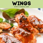 instant pot bbq chicken wings pin.