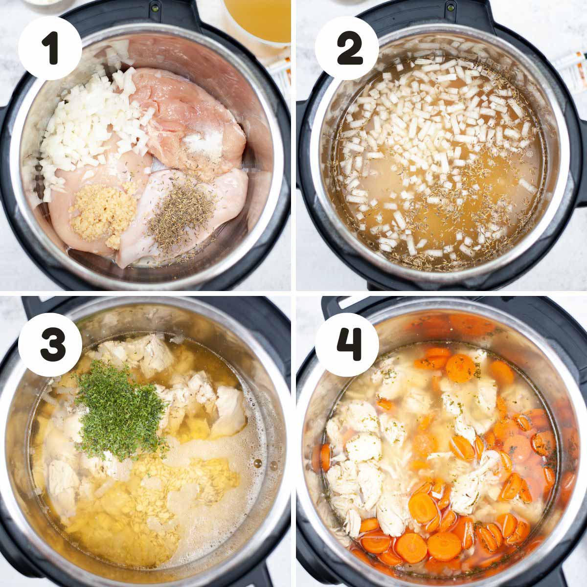 Steps to make the soup.