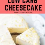 instant pot low carb cheesecake pin.