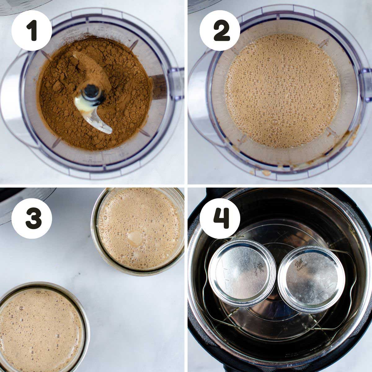 four image process making instant pot peppermint mocha creamer.