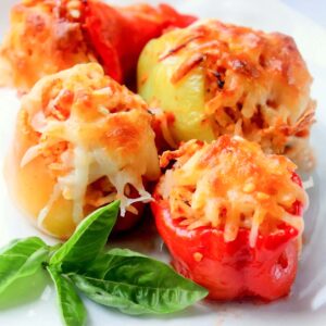 Italian style stuffed peppers thumbnail picture.