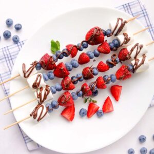 Thumbnail of patriotic fruit kabobs.