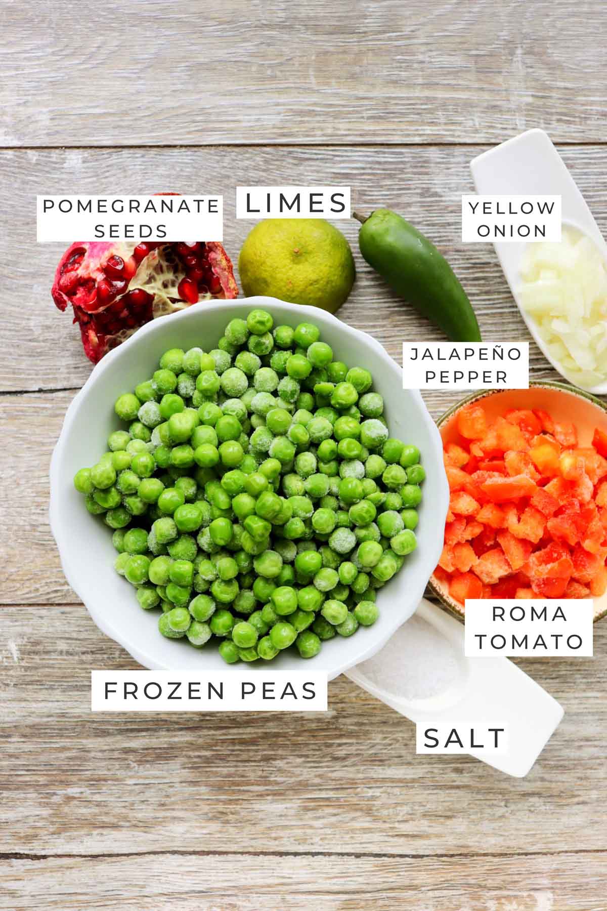 pea guacamole labeled ingredients.