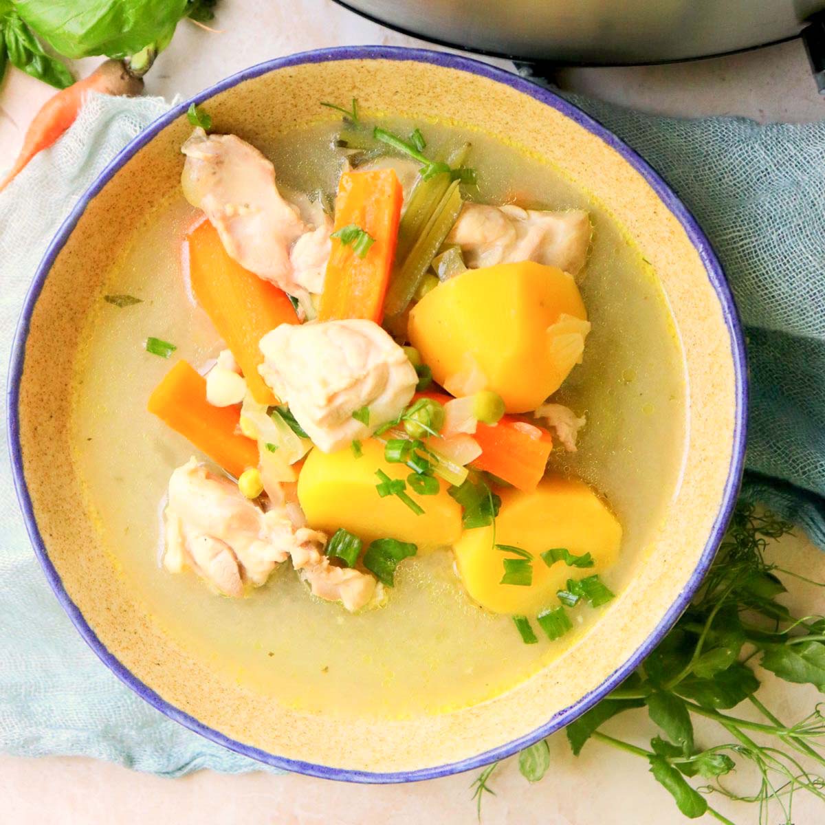 slow cooker chicken stew thumbnail picture.