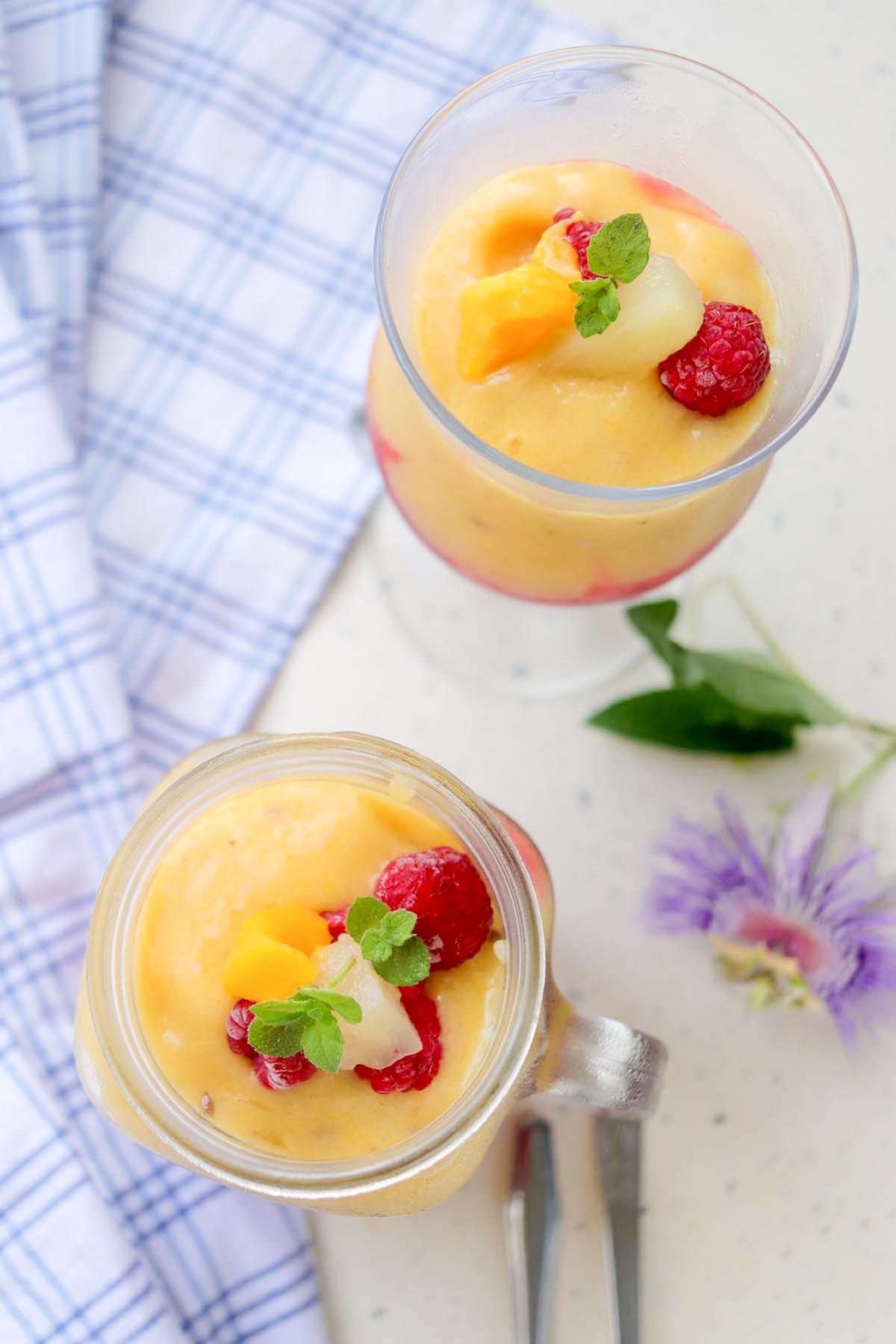 Smoothie in two glasses.