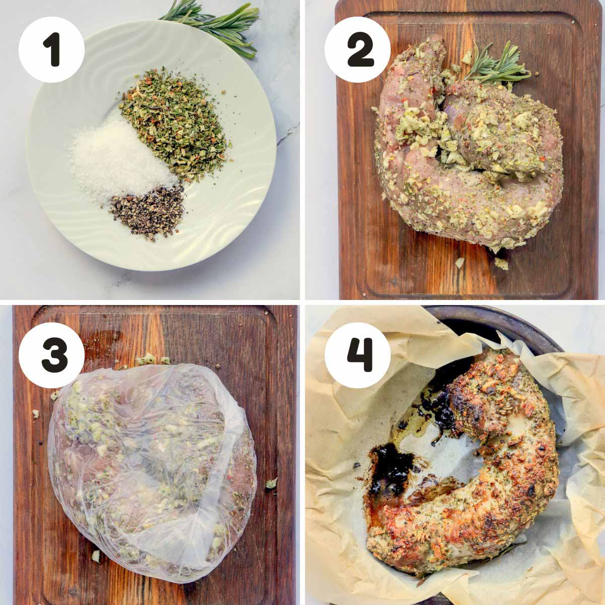 Steps to make the pork tenderloin.