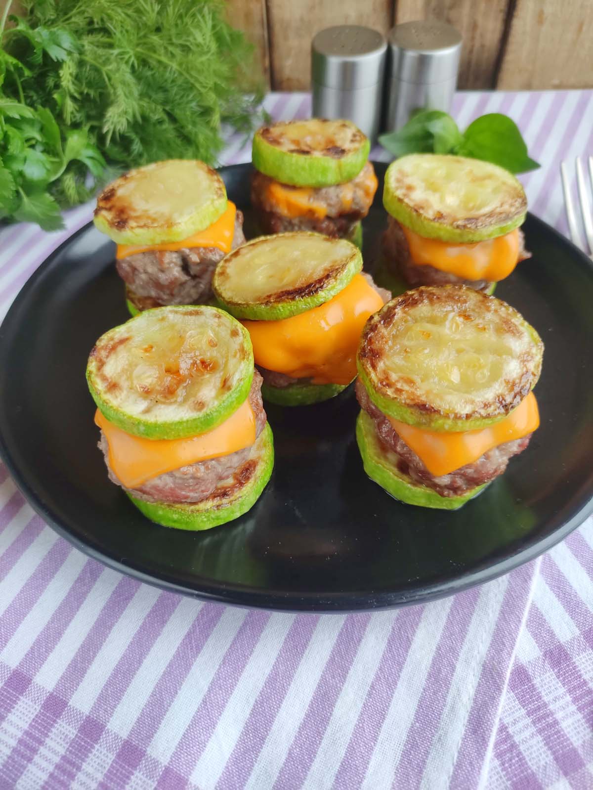 sliders on a plate.