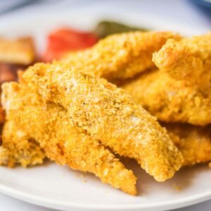 air fryer fish and chips thumbnail picture.
