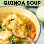 Instant Pot chicken quinoa soup pin.