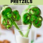 St. Patrick's Day shamrock pretzels pin.