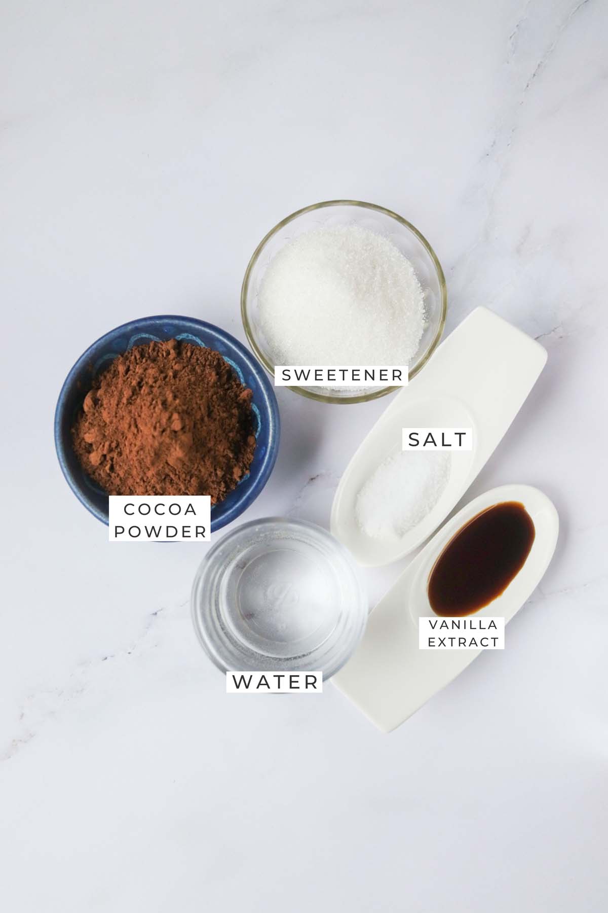 sugar free chocolate sorbet labeled ingredients.