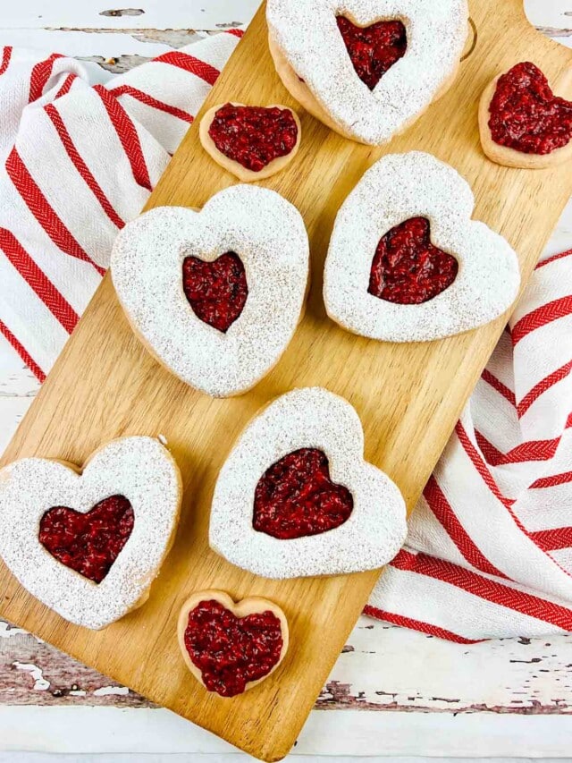 Low-Cal Jam Heart Cookies: Sweet Raspberry Filling from Scratch!